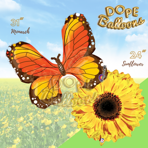 Jumbo Butterfly & Sunflower Bundle - Dope Balloons