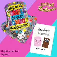 Cargar imagen en el visor de la galería, &quot;Bombon&quot; Greeting Card &amp; Balloon - Dope Balloons
