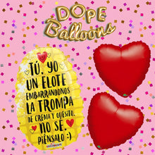 Load image into Gallery viewer, 18&quot; Heart &quot;No Se Piensalo&quot; Bundle - Dope Balloons
