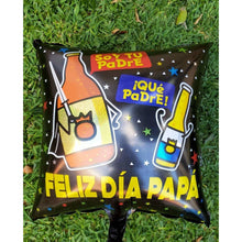 Load image into Gallery viewer, 18&quot; Black &quot;Soy tu Padre&quot; Spanish Father&#39;s Day Balloon - Dope Balloons
