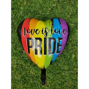 18" Rainbow Heart "Love is Love, Pride"  Balloon - Dope Balloons